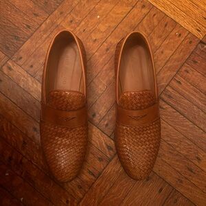 Scarosso Delfina woven leather loafers size 11 or 42 Women